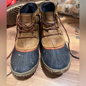 Men's Brown and Black Duck Boots